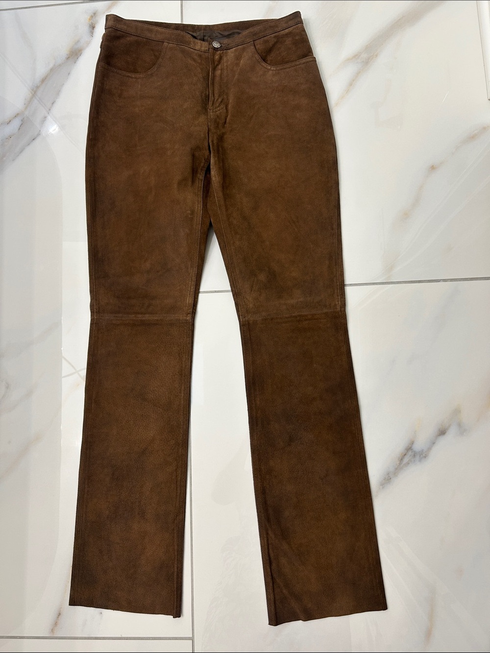 Women’s Vintage Cripple Creek Brown Suede Bootcut Pants